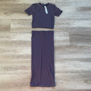 Zara Purple Knit Skirt and Top Set